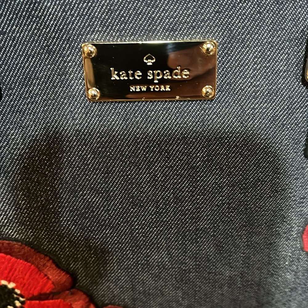 Kate Spade EUC Floral Denim Carli Bag - Picture 3 of 11